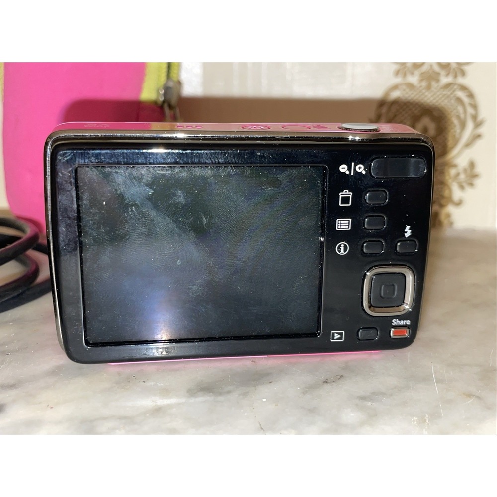 Kodak Digital Camera EasyShare Mini M200 Hot Pink 10.0MP w/ Case & Battery - Picture 6 of 15